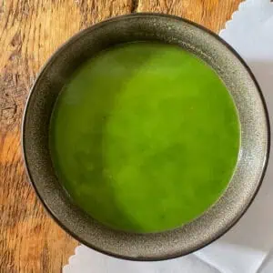 Homemade watercress soup