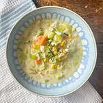 Creamy homemade Crab and sweetcorn chowder