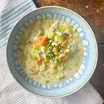 Creamy homemade Crab and sweetcorn chowder