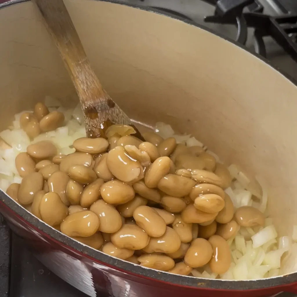 Creamy beans process shot 1 - cooking the beans