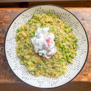 Vegetable dal recipe with cauliflower, spinach and peas