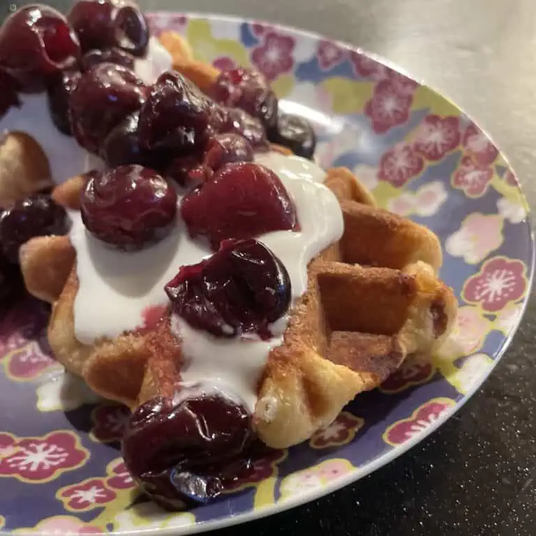 Cherry, Ginger and Yoghurt Waffle Topping