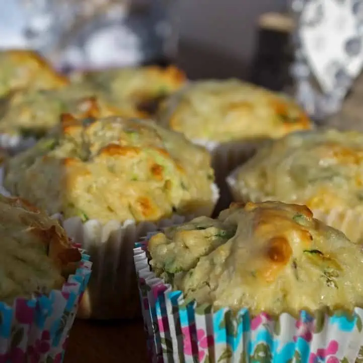 Savoury Courgette and Gorgonzola Muffins