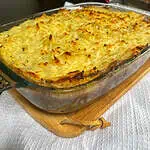 Close up of leftover beef cottage pie