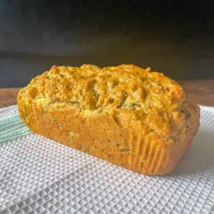 Halloumi and olive loaf cake