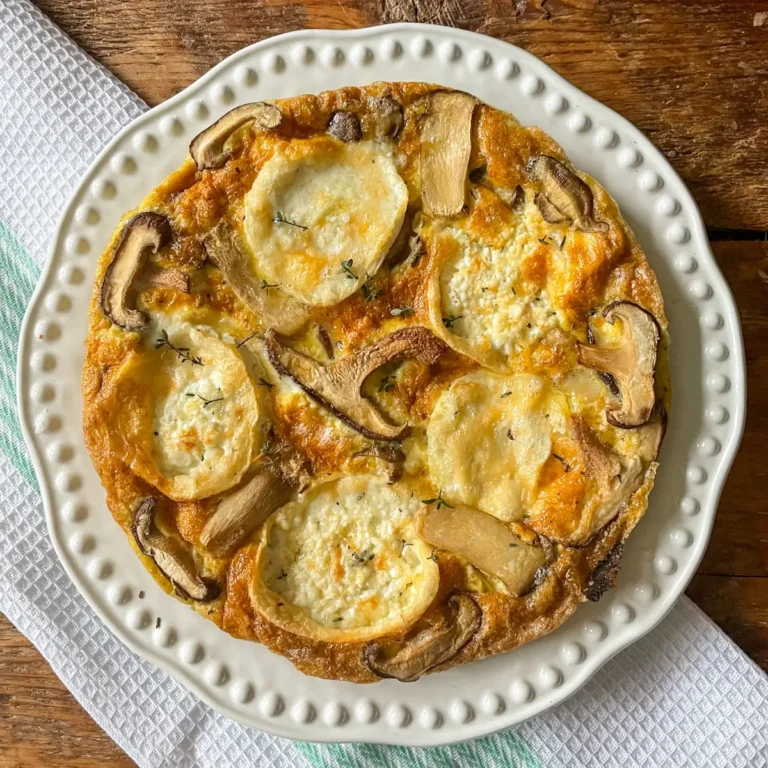 Mushroom and Goats Cheese Frittata