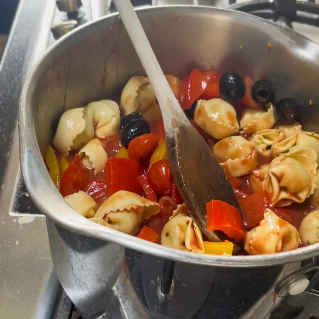 Process shot 3 - adding the tortelloni