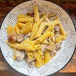 Creamy garlic mushroom pasta with fresh herbs