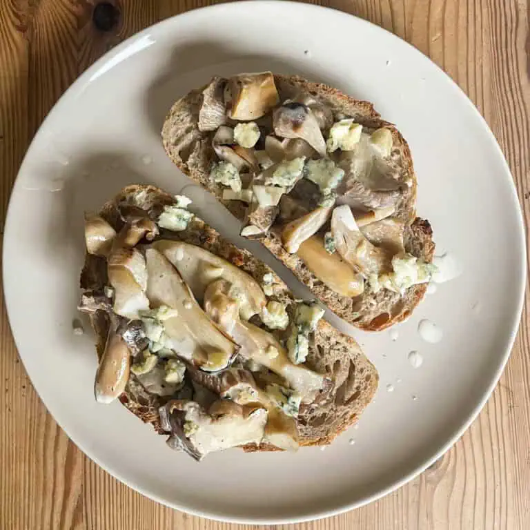15 Minute Mushrooms and Stilton on Toast