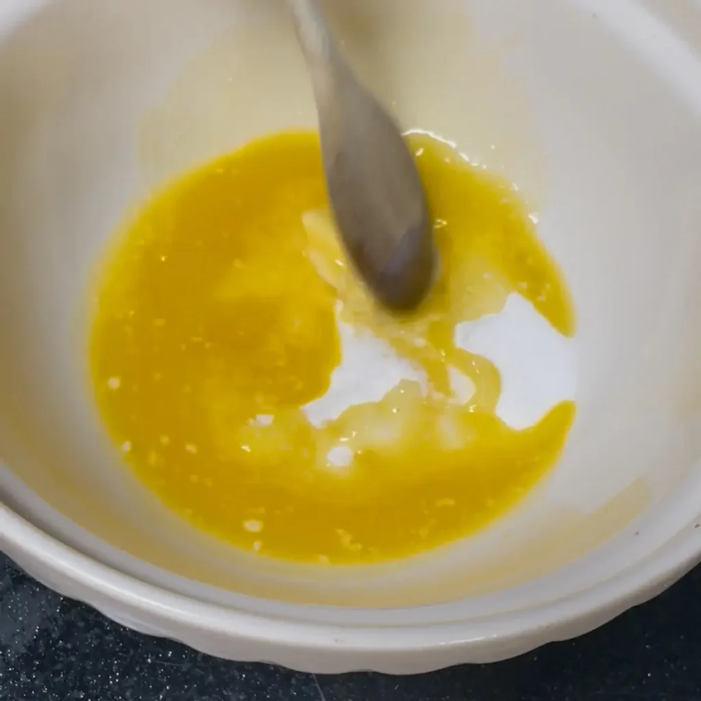 Blackberry loaf cake process shot 1 - mixing butter and sugar