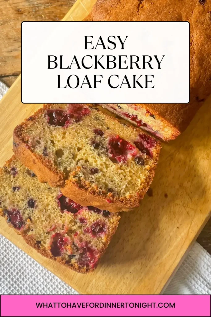 Blackberry loaf cake Pinterest image