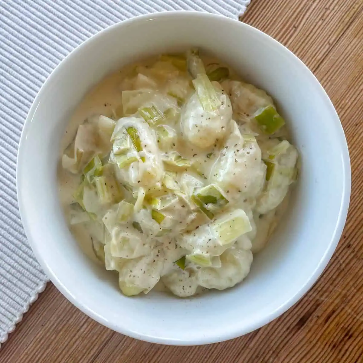 Creamy Leek Gnocchi