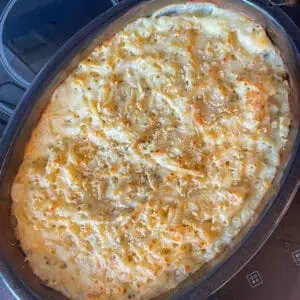 Garlic and herb macaroni cheese Baked in the oven