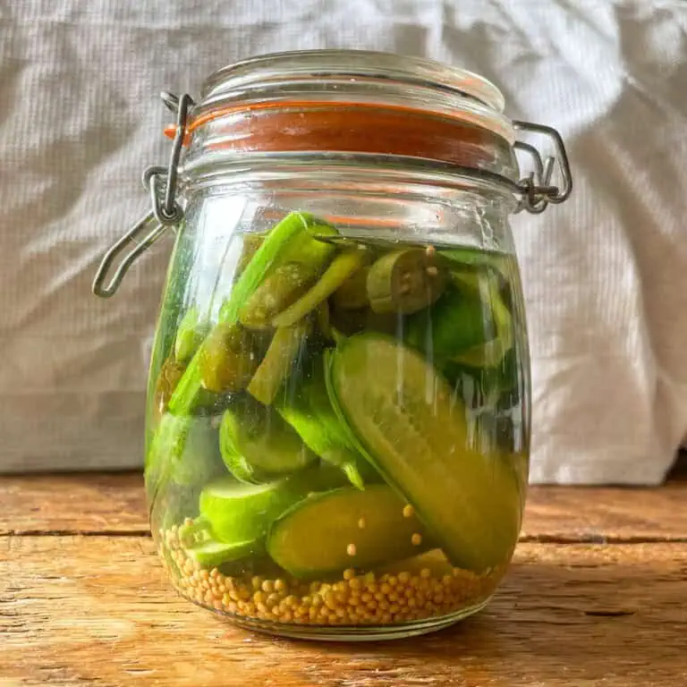 Spicy pickled baby cucumbers With mustard seeds