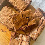 Chocolate and blackberry brownies Moist with a crisp top