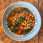 Homemade One pot chorizo and chickpea stew