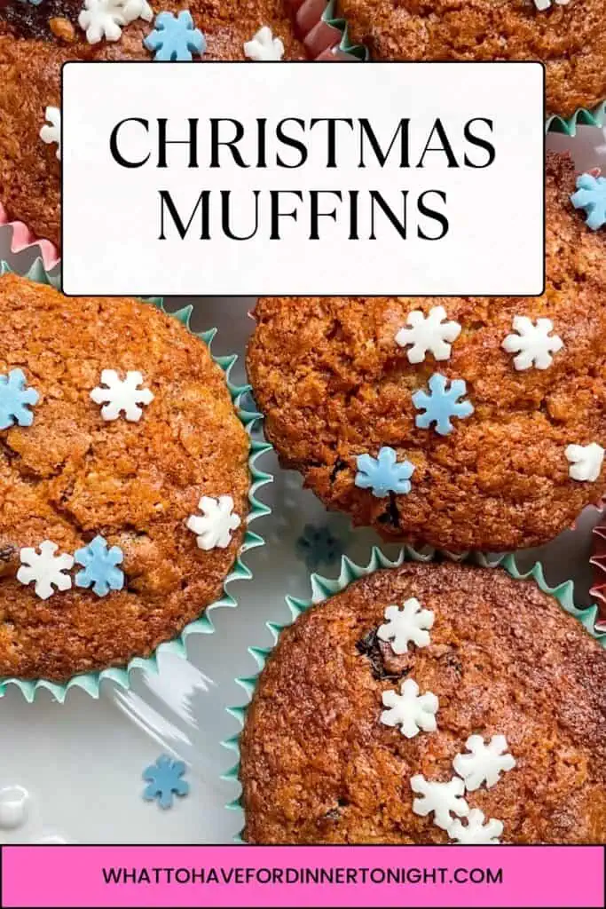 Spiced Christmas muffins recipe Pinterest image