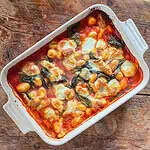 one pan gnocchi with tomato, mozzarella and basil