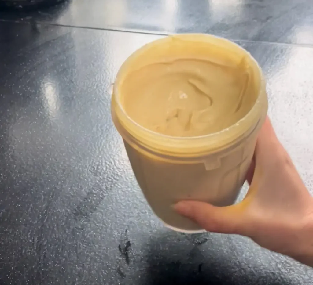 Checking the consistency of white bean hummus