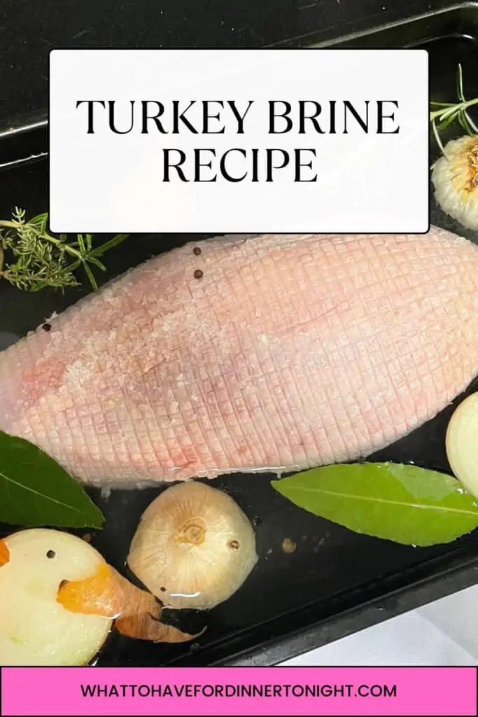 Turkey brine recipe Pinterest image