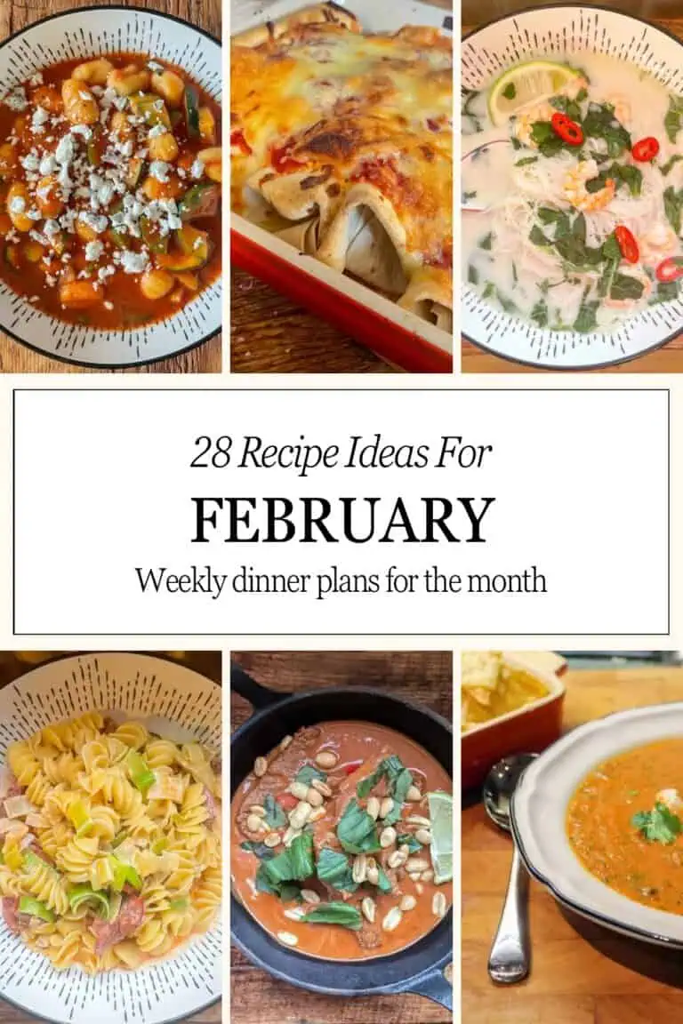 28 recipe ideas for February dinner plans for the whole month what to have for dinner tonight pinterest image