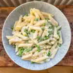 Pea and cream cheese pasta made with 4 ingredients