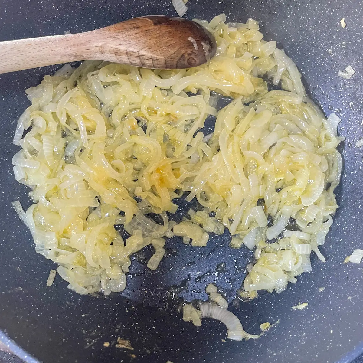 caramelised onions in a pan